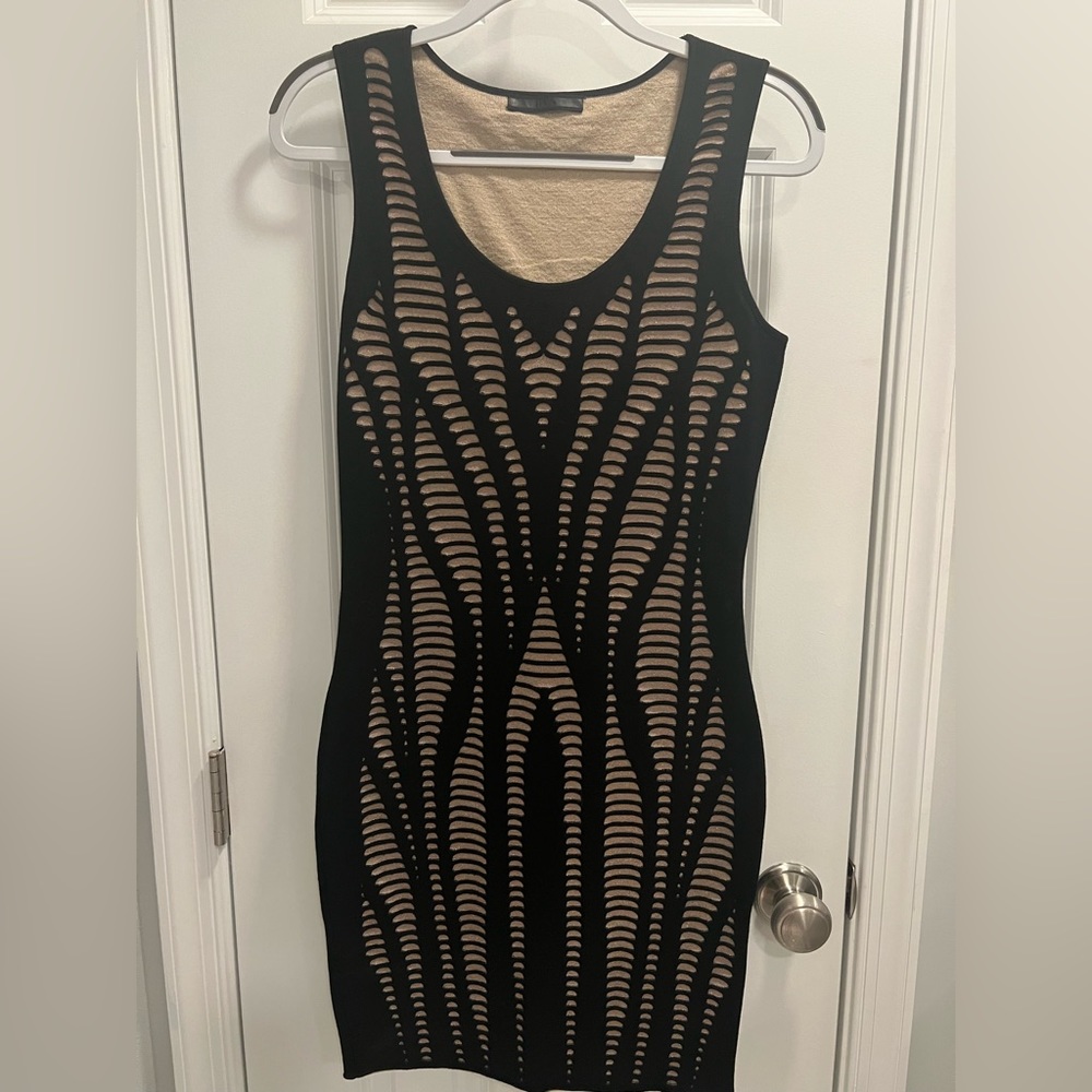RVN black and gold fleck body on dress size L